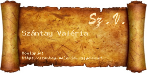 Szántay Valéria névjegykártya