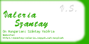 valeria szantay business card