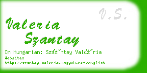 valeria szantay business card